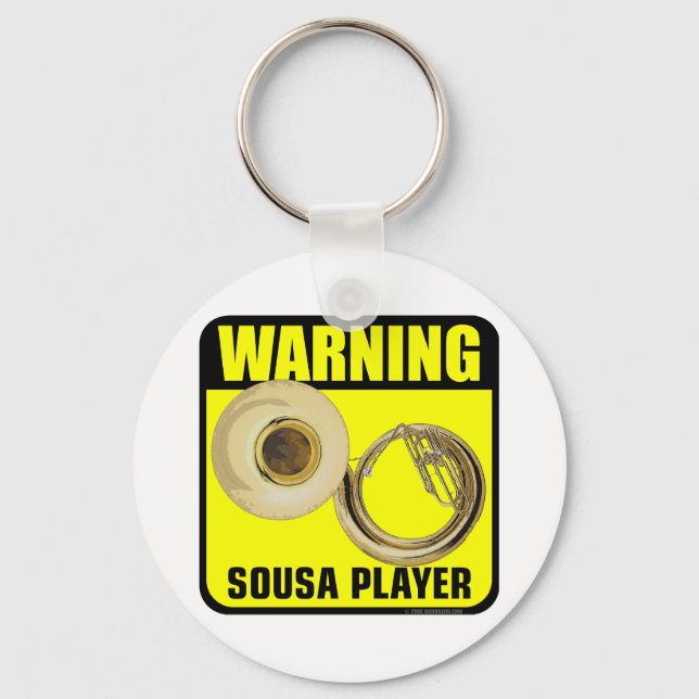 Warning! Sousa Player Key Ring (Front)