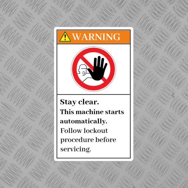 Warning Stay Clear Label (Creator Uploaded)