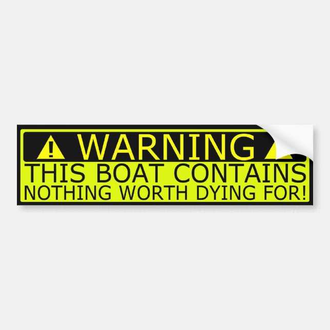 Warning sticker boat security (Front)