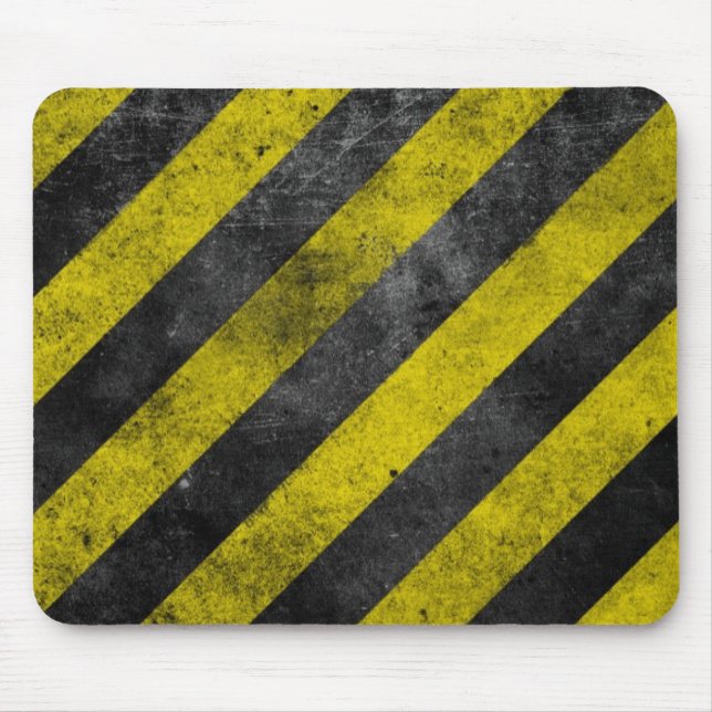 Warning Stripes Mouse Mat (Front)