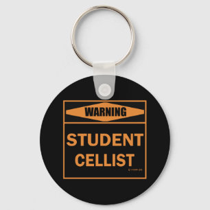 Warning! Student Cellist! Key Ring