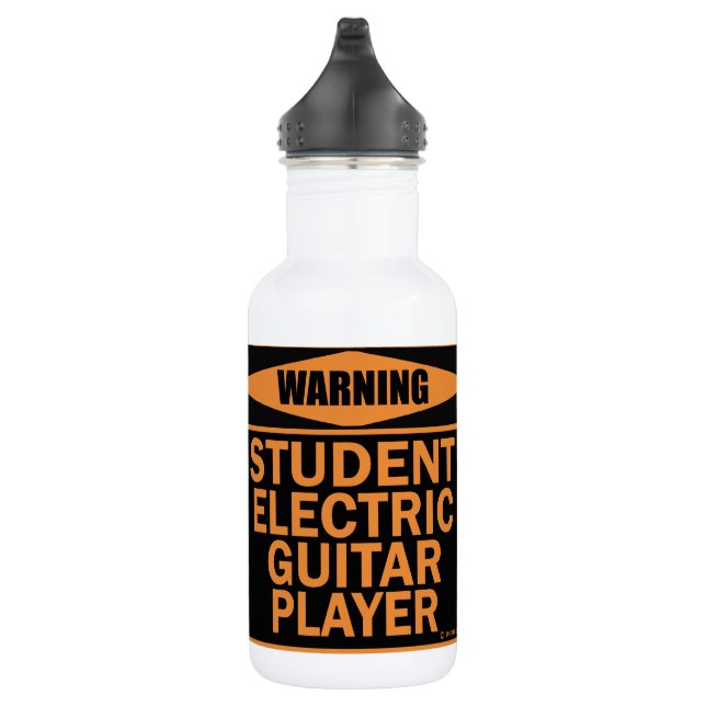 Warning! Student Electric Guitar Player! 532 Ml Water Bottle (Right)