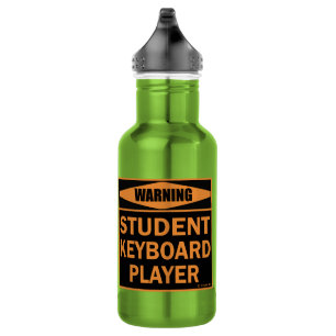 Warning! Student Keyboard Player! 532 Ml Water Bottle