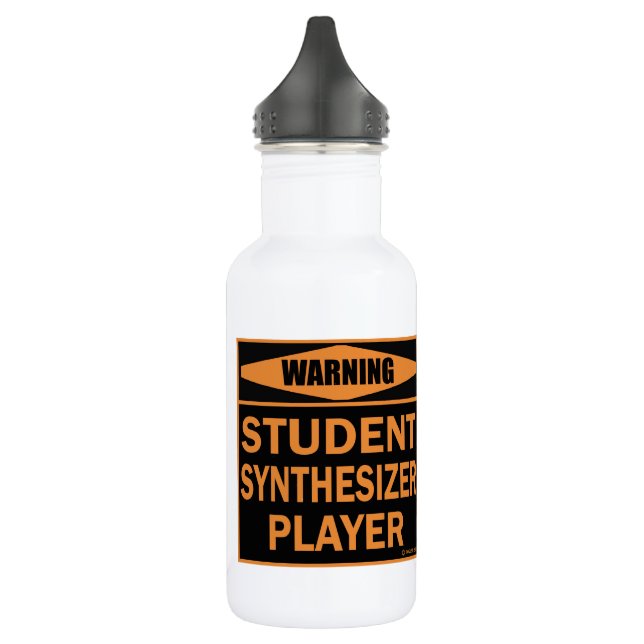 Warning! Student Synthesizer Player! 532 Ml Water Bottle (Left)