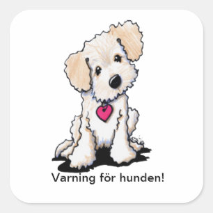 Warning the dog sticker