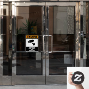 Warning This Area Under 24 Hour Surveillance Shop Window Cling