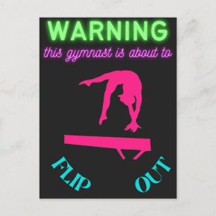 Warning This Gymnast Is About To Flip Out Postcard