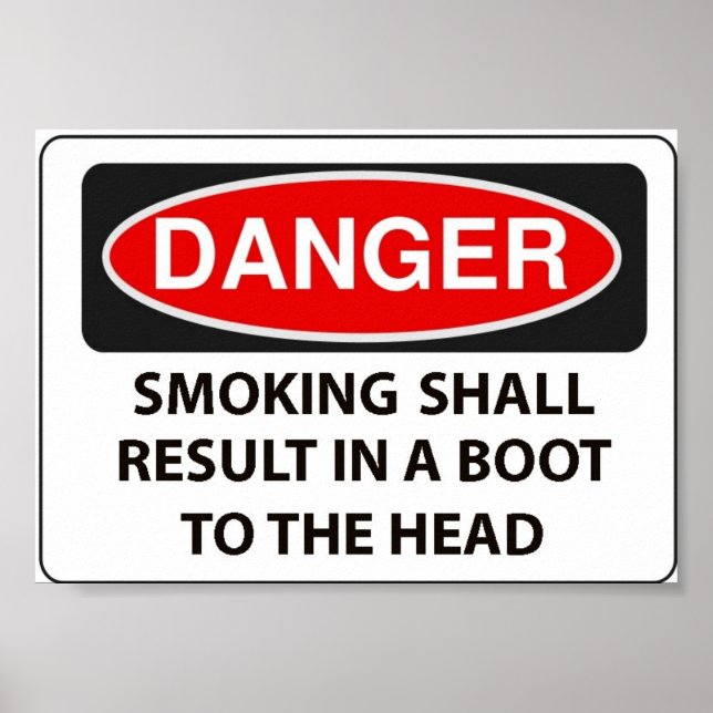 Warning to smokers poster (Front)