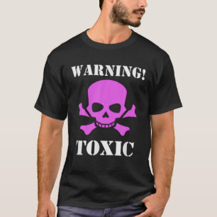 Warning Toxic Skull Crossbones T-Shirt