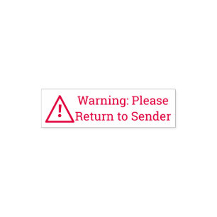 Warning Triangle Exclamation Mark Message Self-inking Stamp