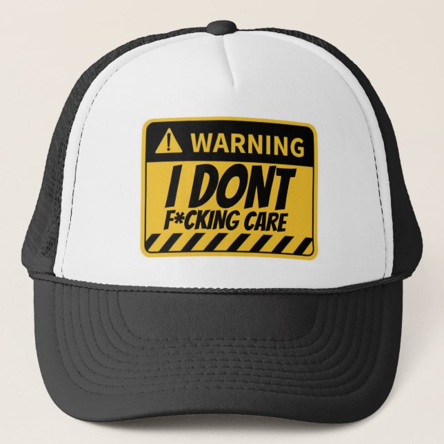 WARNING TRUCKER HAT (Front)