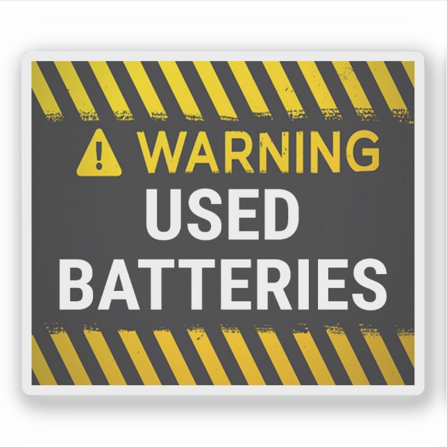 Warning Used Batteries (Front)