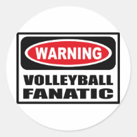 Warning VOLLEYBALL FANATIC Sticker