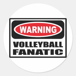 Warning VOLLEYBALL FANATIC Sticker
