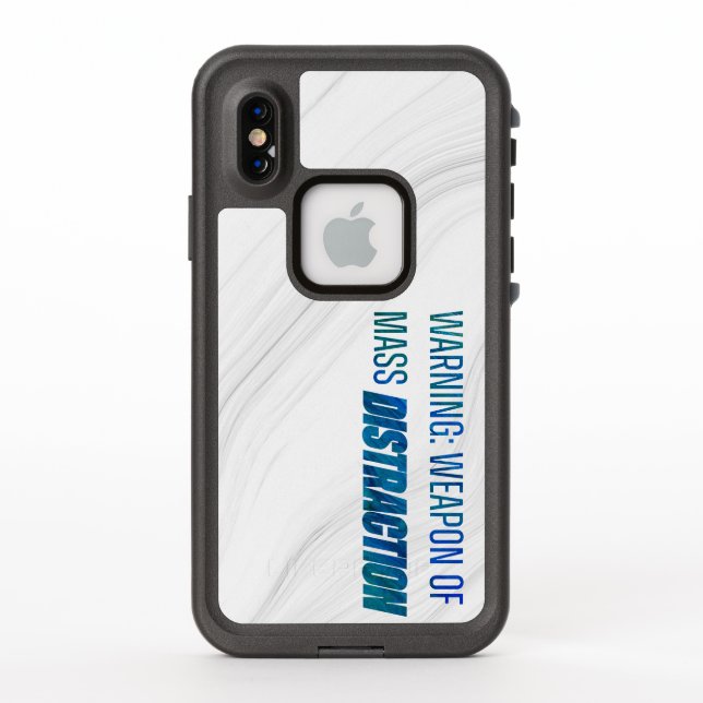 Warning Weapon of Mass Distraction LifeProof iPhone Case (Back)