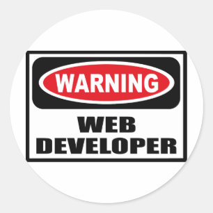 Warning WEB DEVELOPER Sticker