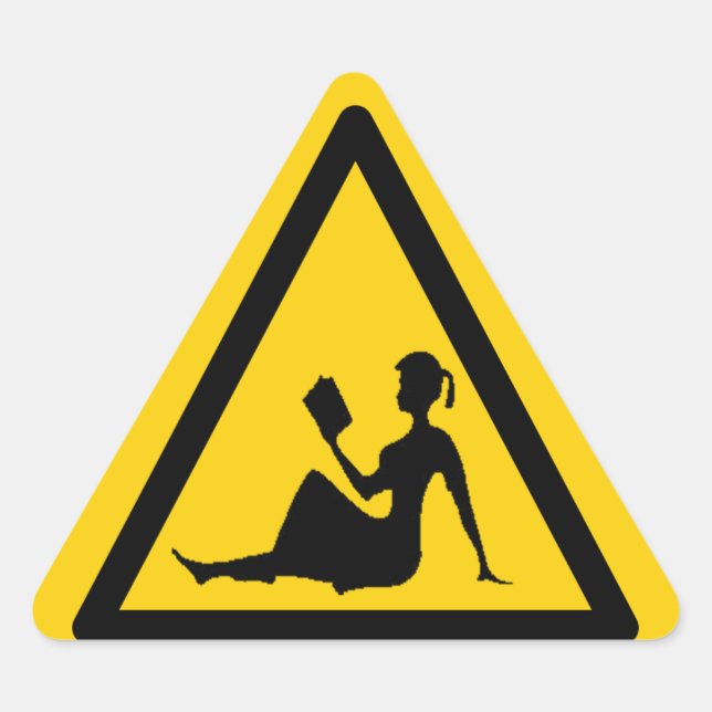 Warning: Wise Women Sign Triangle Sticker (Front)