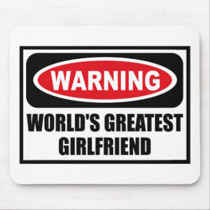 Warning WORLD'S GREATEST GIRLFRIEND Mousepad