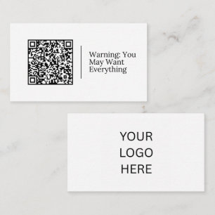 Warning: You May Want Everything Customisable QR Business Card