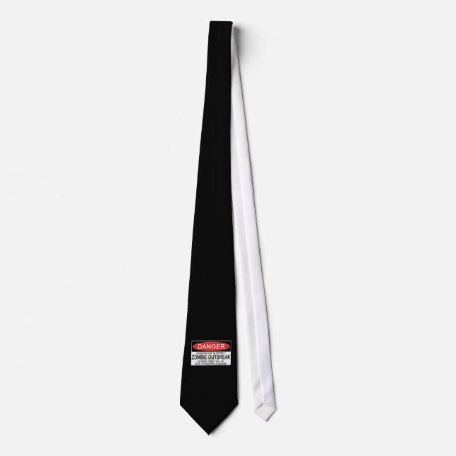 Warning - Zombie Outbreak Tie (Front)