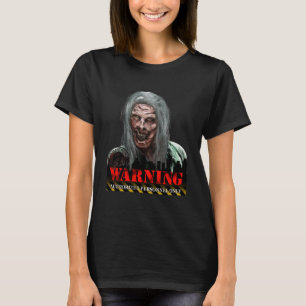 Warning Zombie Research Facility Scary Zombie Hall T-Shirt