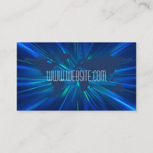 Warp Speed World Map Professional Business Card