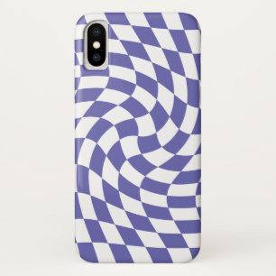 Warped Checks Retro Psychedelic iPhone X Case