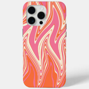 Warped - Pink, Orange and Cream iPhone 15 Pro Max Case