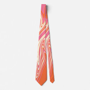Warped - Pink, Orange and Cream Tie