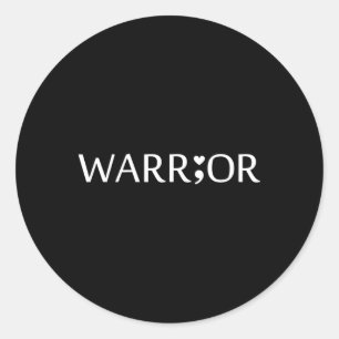 Warr;or Mental Health Awareness  Classic Round Sticker