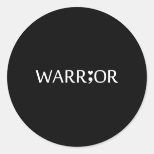 Warr;or Mental Health Awareness Classic Round Sticker