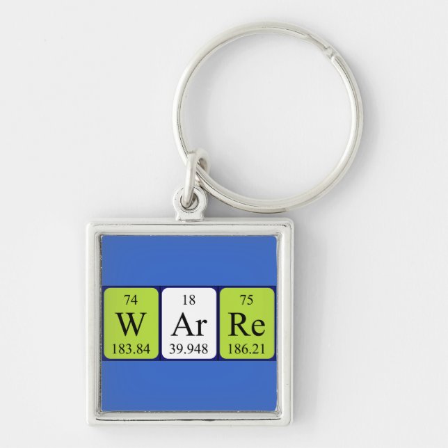Warre periodic table name keyring (Front)