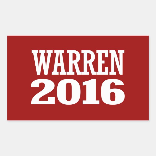 WARREN 2016 RECTANGULAR STICKER (Front)