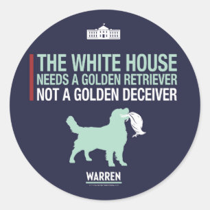 Warren 2020 - Bailey - Golden Retriever Classic Round Sticker