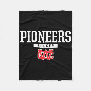 Warren County Pioneers Logo Soccer Hs Fleece Blanket