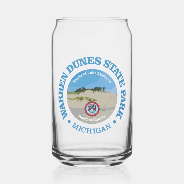 Warren Dunes SP Can Glass (Front)