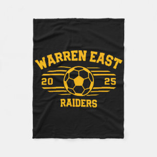 Warren East Raiders Soccer Ll 2025 Hs Fleece Blanket