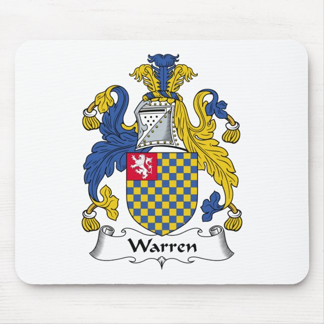 Warren Family Crest Mouse Mat (Front)