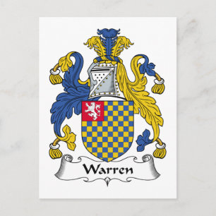 Warren Family Crest Postcard