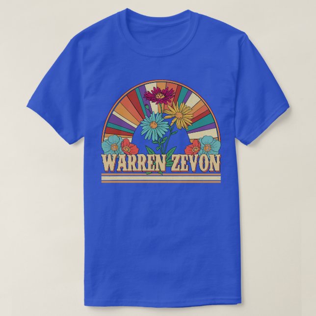 Warren Flowers Name Zevon Personalised Gifts Retro T-Shirt (Design Front)