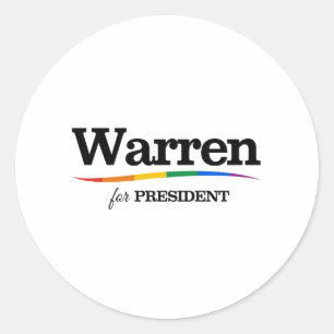 Warren for President Classic Round Sticker