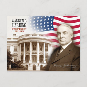 Warren G. Harding -  29th President of the U.S. Postcard