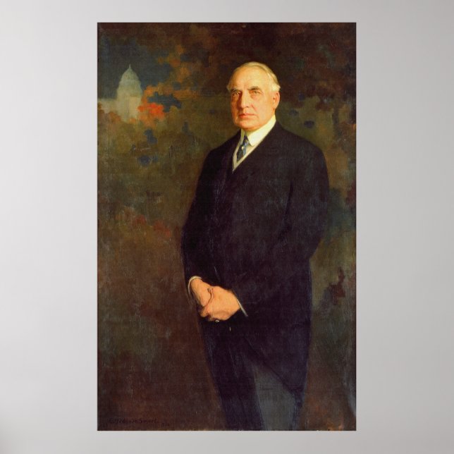 WARREN G. HARDING Portrait by Edmund Hodgson Smart Poster (Front)