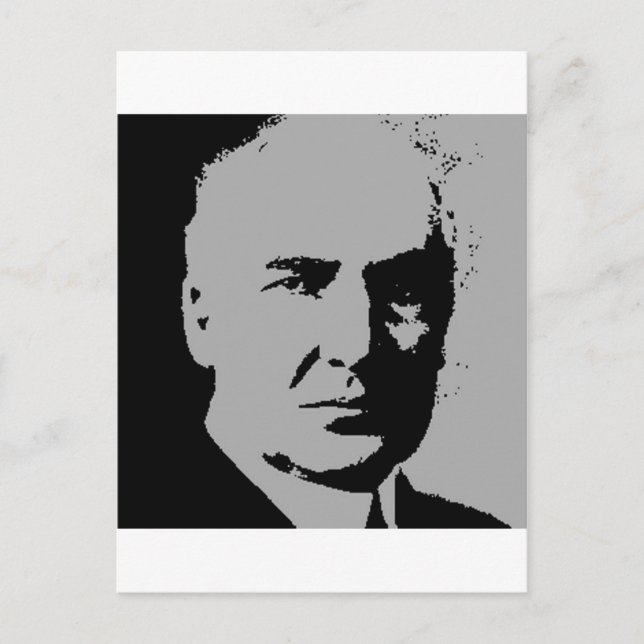 Warren G. Harding silhouette Postcard (Front)