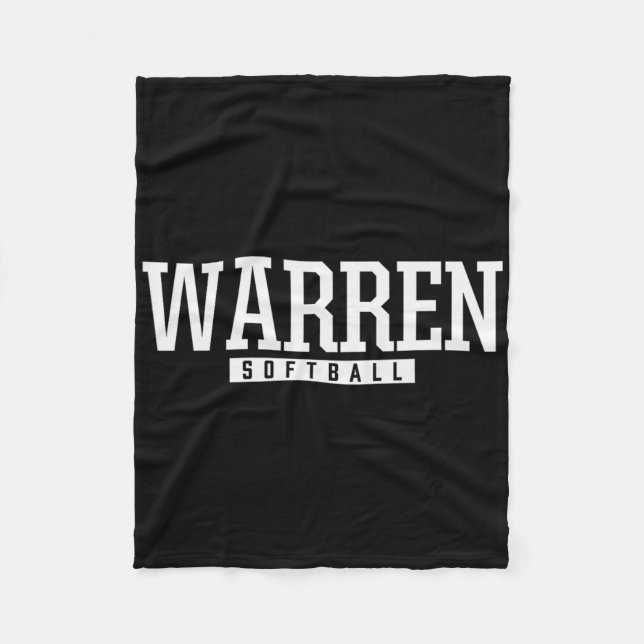 Warren High School Softll  Fleece Blanket (Front)