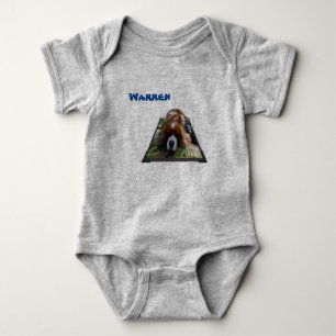 Warren Name With Cavalier Dog, Baby Bodysuit