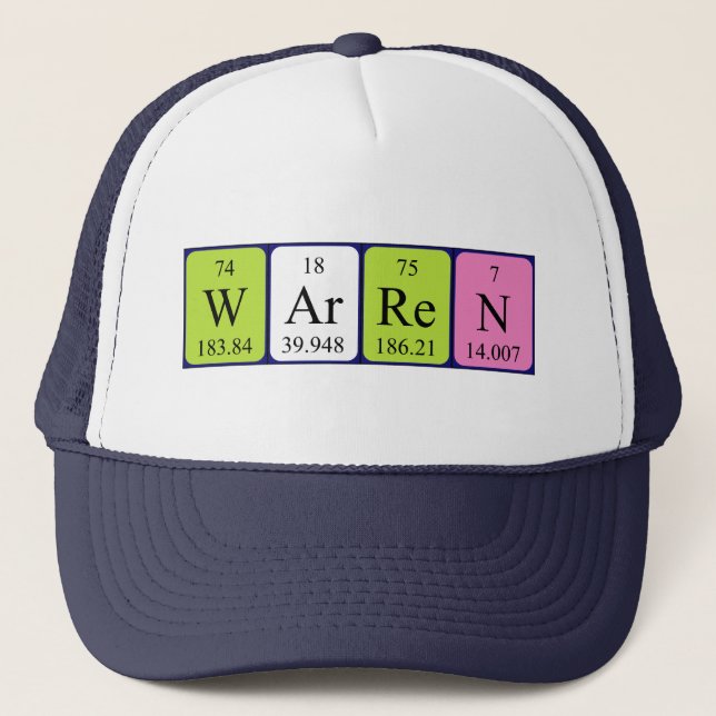 Warren periodic table name hat (Front)
