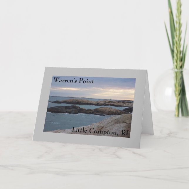 Warren's Point Beach, Little Compton, RI Card (Front)