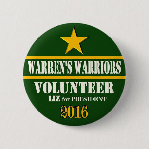 Warren's Warriors: Elizabeth Warren for President 6 Cm Round Badge