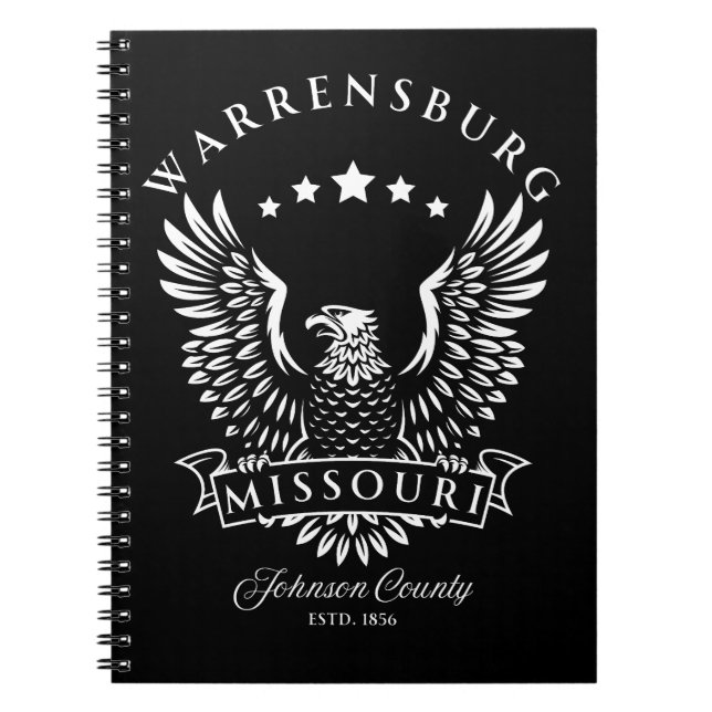 Warrensburg Johnson County Missouri Vintage Eagle Notebook (Front)